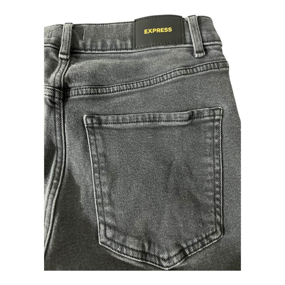 Express Men’s Modern Straight Jeans Gray Black Wash Size 8L Slim Fit - Picture 5 of 10